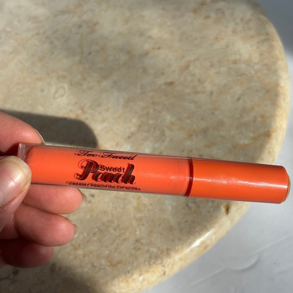 Too Faced Sweet Peach Creamy Peach Oil Lip Gloss Tickle Poppin Peach New‎